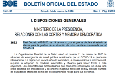 COVID-19 | ESTADO DE ALARMA | Actividades comerciales